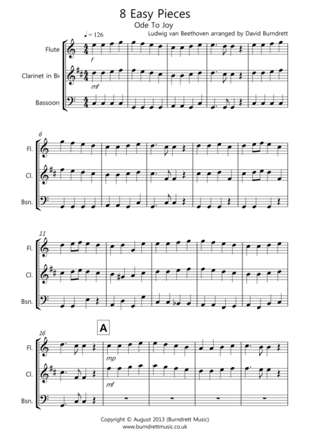 8 Easy Trios For Wind Sheet Music