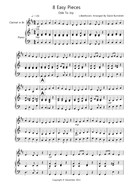 8 Pieces For Clarinet And Piano Sheet Music