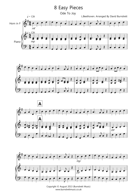 8 Pieces For French Horn And Piano Sheet Music