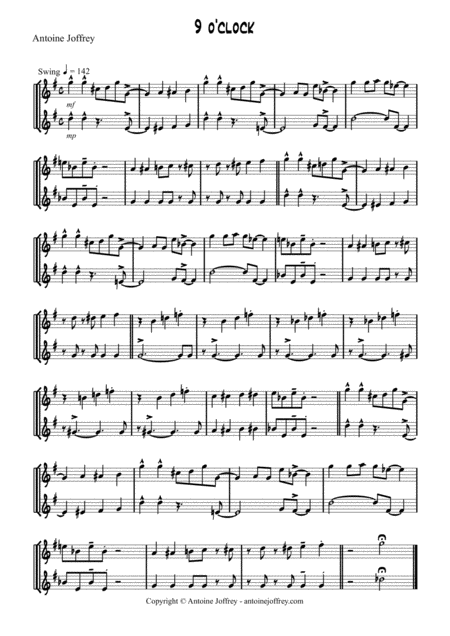 9 O Clock Sheet Music