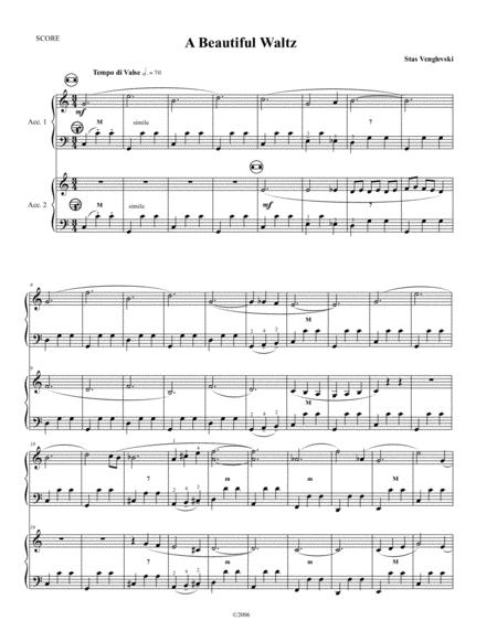Free Sheet Music A Beautiful Waltz For Two Accordions