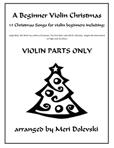 A Beginner Violin Christmas Violin Parts Only Sheet Music