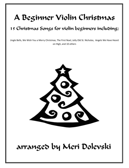 Free Sheet Music A Beginner Violin Christmas