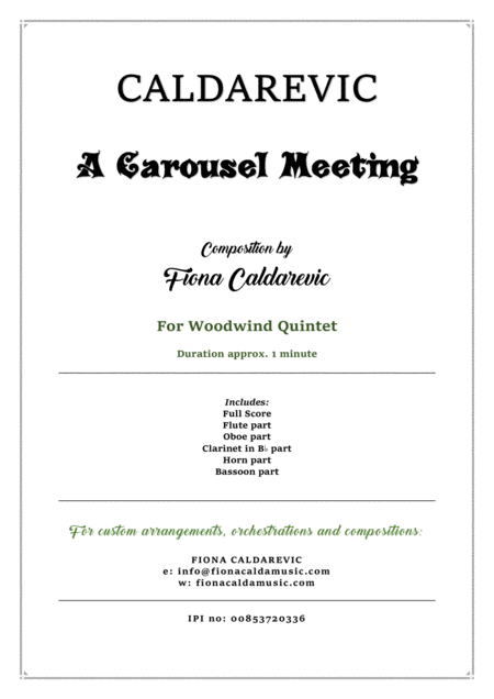 A Carousel Meeting For Woodwind Quintet Sheet Music