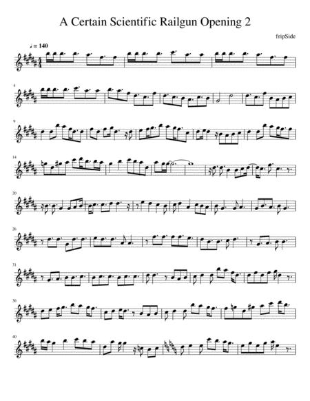 A Certain Scientific Railgun Opening 2 Sheet Music