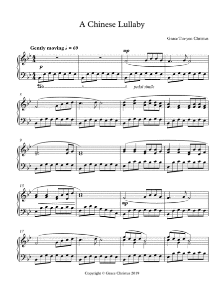 A Chinese Lullaby Sheet Music