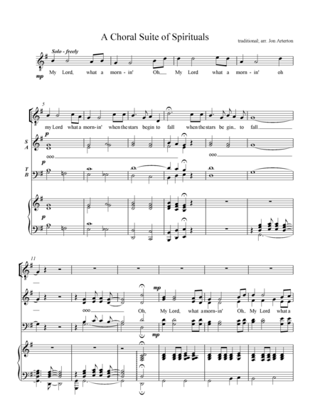 A Choral Suite Of Spirituals Satb Piano Sheet Music