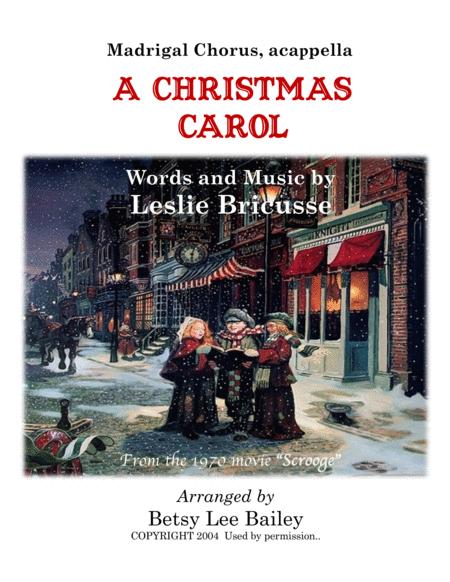 Free Sheet Music A Christmas Carol Madrigal