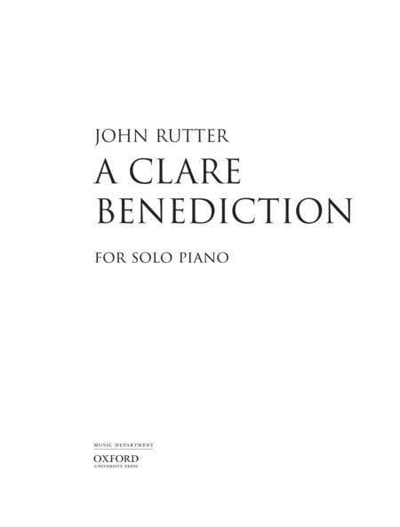 Free Sheet Music A Clare Benediction