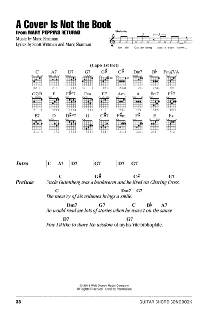 A Cover Is Not The Book From Mary Poppins Returns Sheet Music