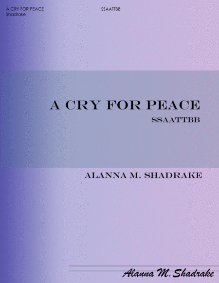 A Cry For Peace Sheet Music