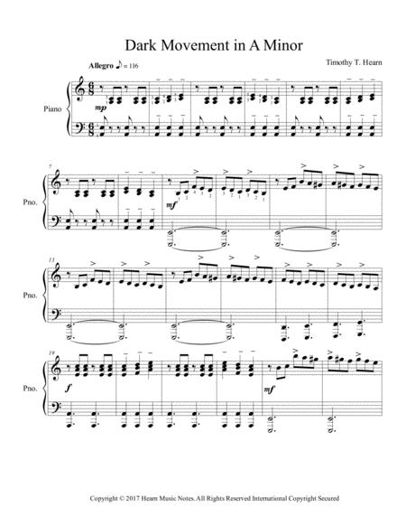 A Dark Movement In A Minor Sheet Music