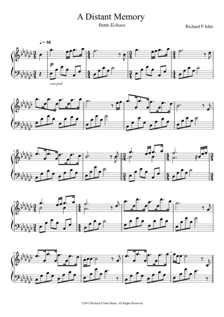 A Distant Memory From Echoes Sheet Music