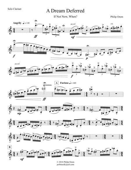 A Dream Deferred Parts Sheet Music