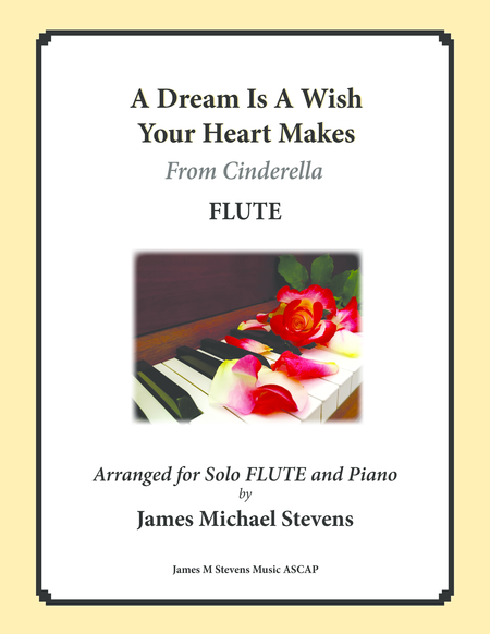 Free Sheet Music A Dream Is A Wish Your Heart Makes Flute