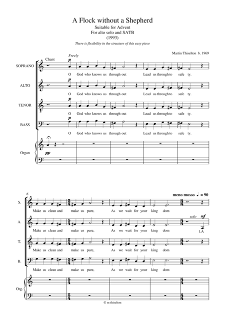 Free Sheet Music A Flock Without A Shepherd