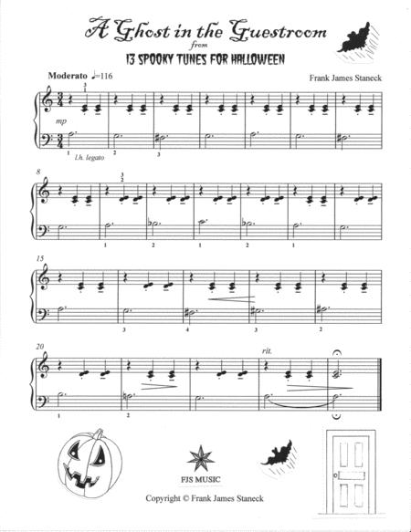 Free Sheet Music A Ghost In The Guestroom