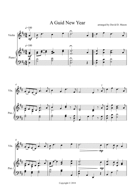 A Guid New Year Sheet Music