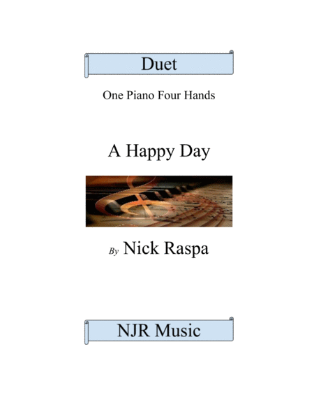 Free Sheet Music A Happy Day Elementary Jazz Piano Duet