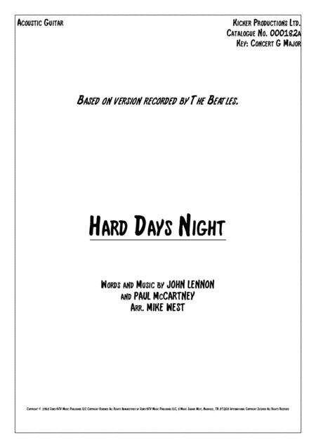 A Hard Day Night Guitar 3 Acoustic Sheet Music