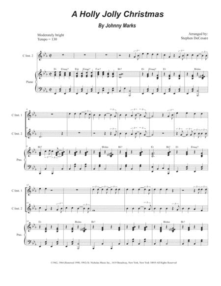 A Holly Jolly Christmas Duet For C Instruments Sheet Music