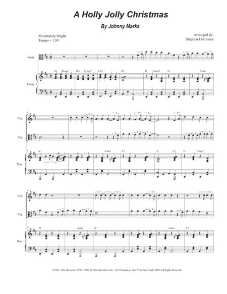 A Holly Jolly Christmas Duet For Violin And Viola Sheet Music