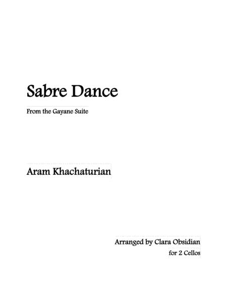 Free Sheet Music A Khachaturian Sabre Dance For 2 Cellos