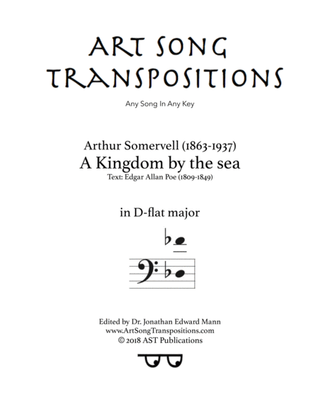 Free Sheet Music A Kingdom By The Sea D Flat Major Bass Clef