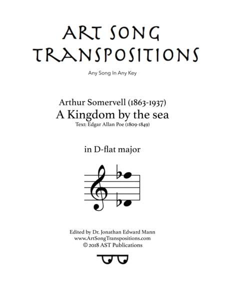 Free Sheet Music A Kingdom By The Sea D Flat Major