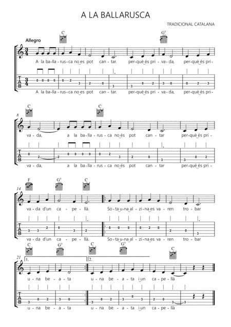 A La Balalrusca Sheet Music