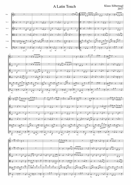 A Latin Touch Samba For Flute And Strings Sheet Music