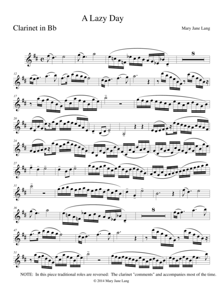 A Lazy Day Sheet Music