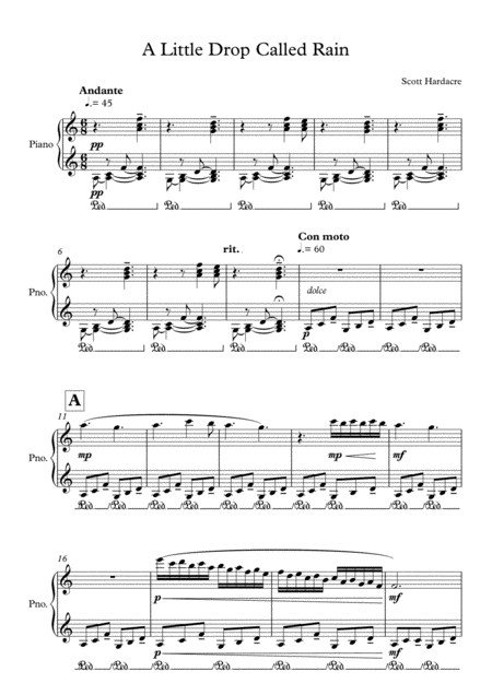 A Little Drop Called Rain Sheet Music