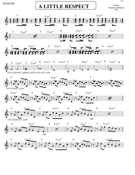 A Little Respect Lead Sheet For Keyboard Sheet Music