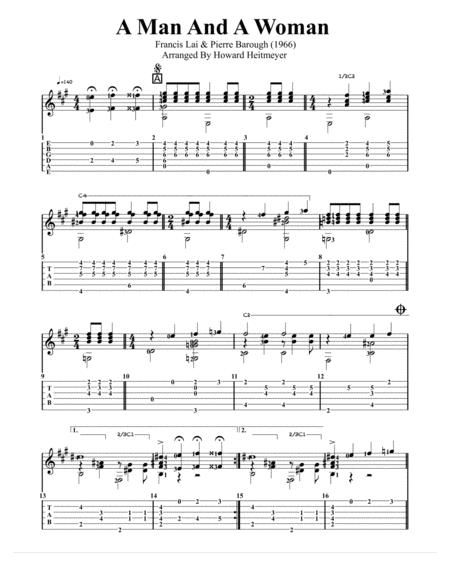 Free Sheet Music A Man And A Woman