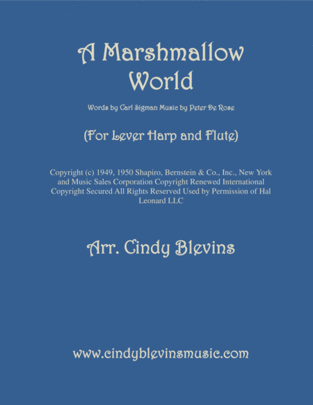 A Marshmallow World Arranged For Lever Harp And Flute Sheet Music