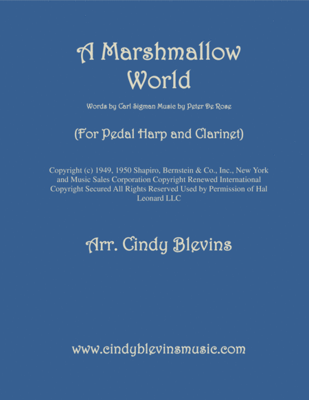 A Marshmallow World Arranged For Pedal Harp And Bb Clarinet Sheet Music