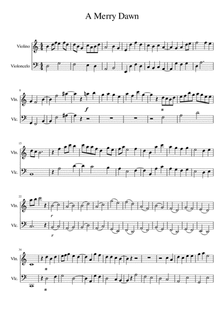 Free Sheet Music A Merry Dawn