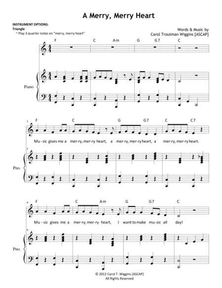 A Merry Merry Heart Sheet Music