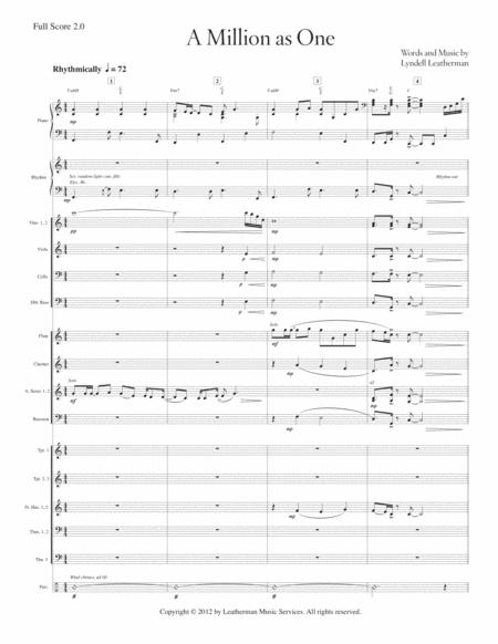 A Million As One Full Score And Parts Sheet Music