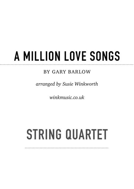 A Million Love Songs Sheet Music