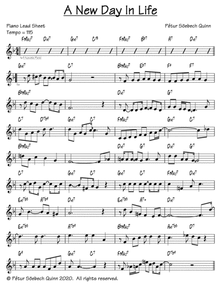 A New Day In Life Sheet Music