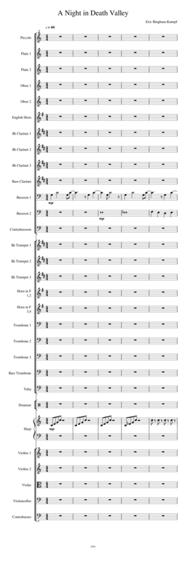 A Night In Death Valley Sheet Music