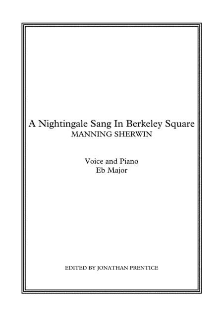 A Nightingale Sang In Berkeley Square Eb Major Sheet Music