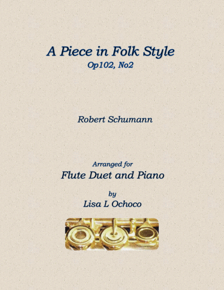 A Piece In Folk Style For Flute Duet And Piano Sheet Music