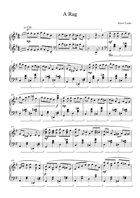 A Rag Sheet Music