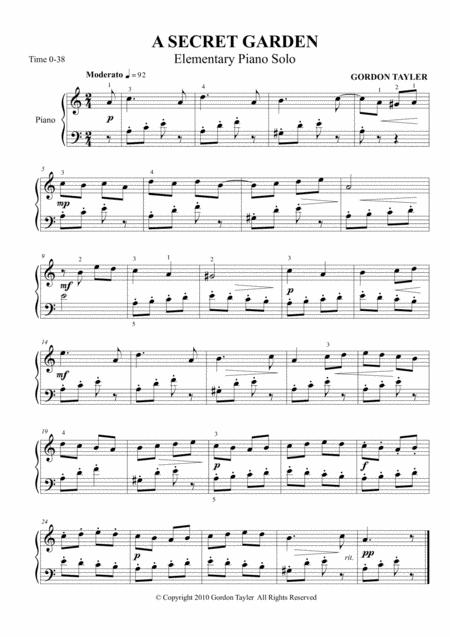 A Secret Garden Sheet Music