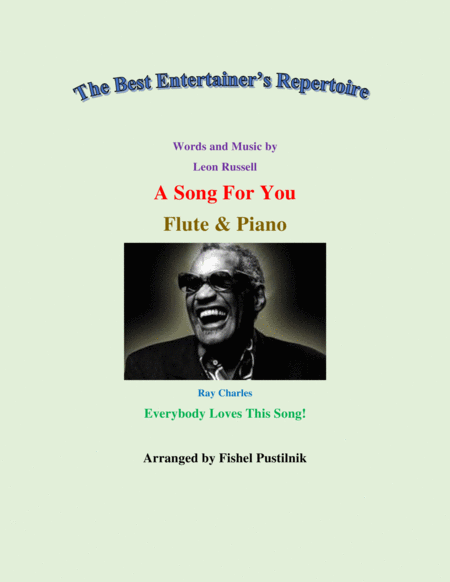 A Song For You For Flute And Piano Jazz Pop Version Sheet Music