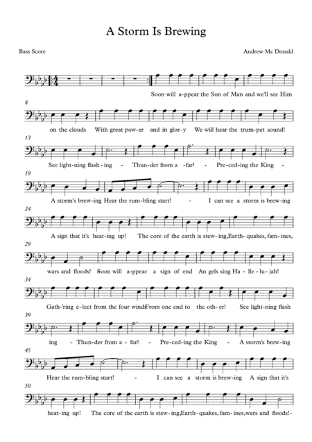 A Storm Is Brewing Bass Score Sheet Music