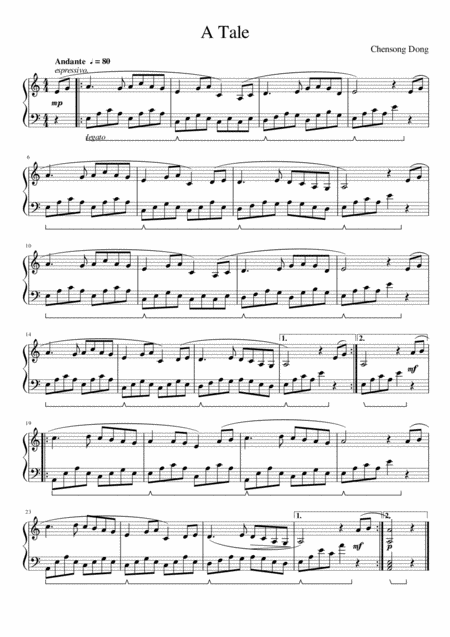 Free Sheet Music A Tale